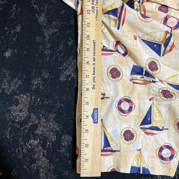 VINTAGE Guayaberass Nautical Button Up Casual Shirt short sleeve unknown size - Picture 8 of 10